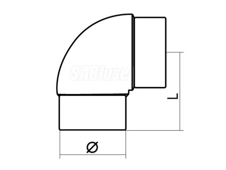 ОТВОД ЛИТОЙ 90° PE100 PN10 D125 ОТВОД ЛИТОЙ 90° PE100 PN10 D125